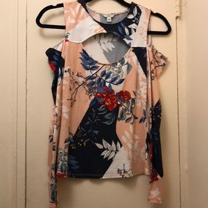 Guess Floral Cold Shoulder top
